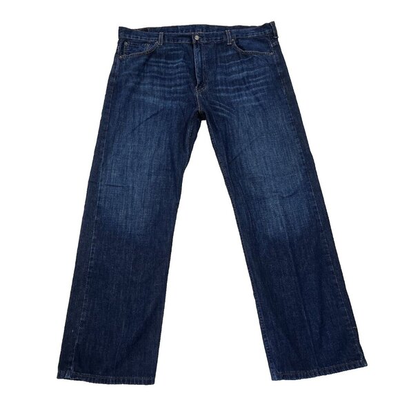Levi's Other - Levi’s 569 Jeans Men 42x32 Blue Loose Straight Dark Wash Baggy Wide Leg